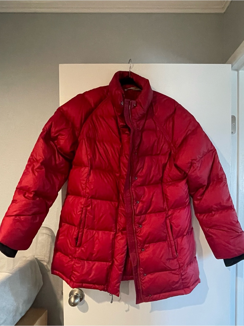 Athleta Red Quilted Puffer Jacket
